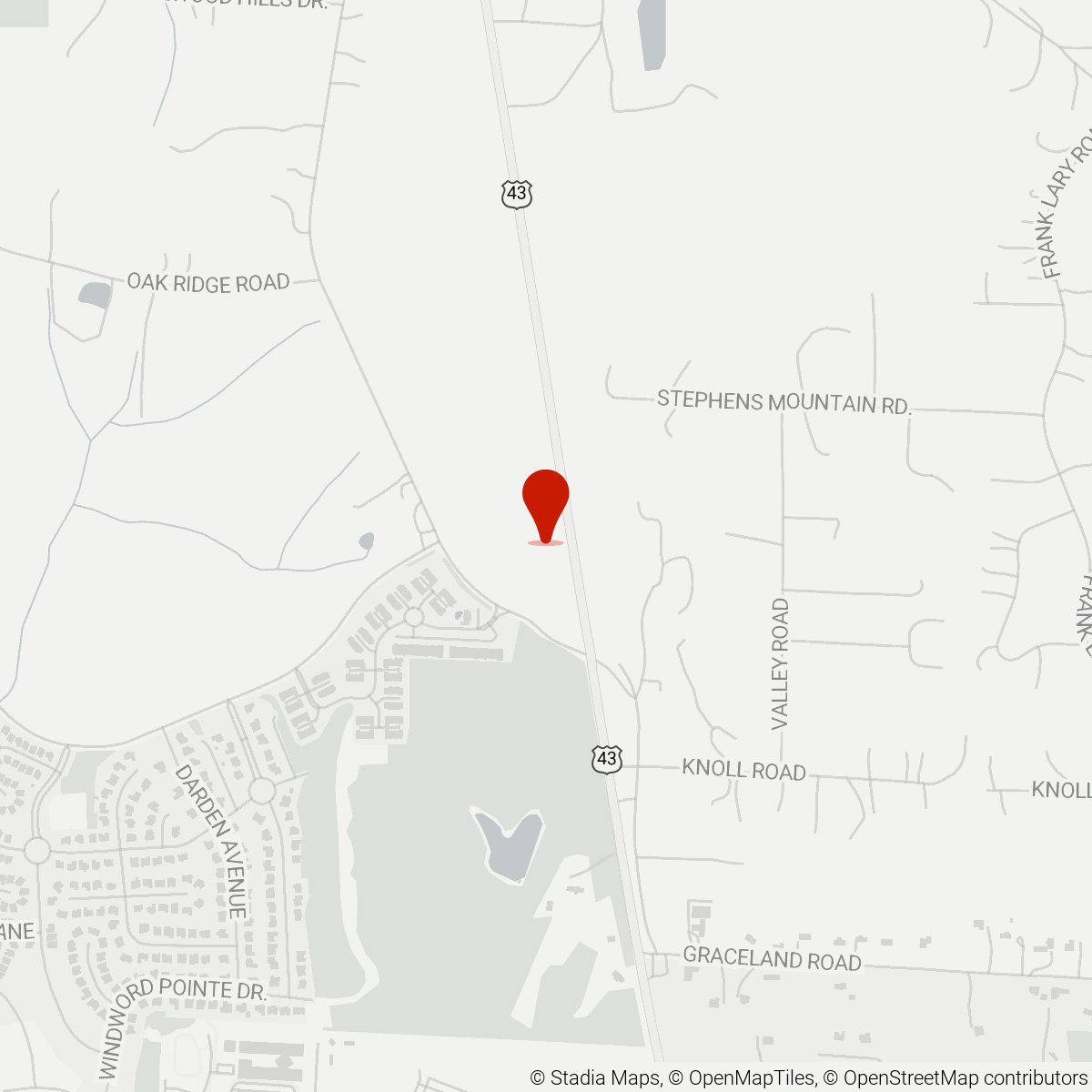 Map of Southern Self Storage